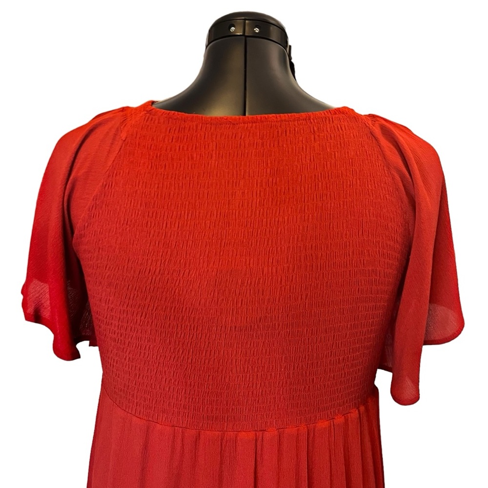 Baltic Born Felicity Midi/Maxi Dress with Smocked Top in Rust - Picture 14 of 16